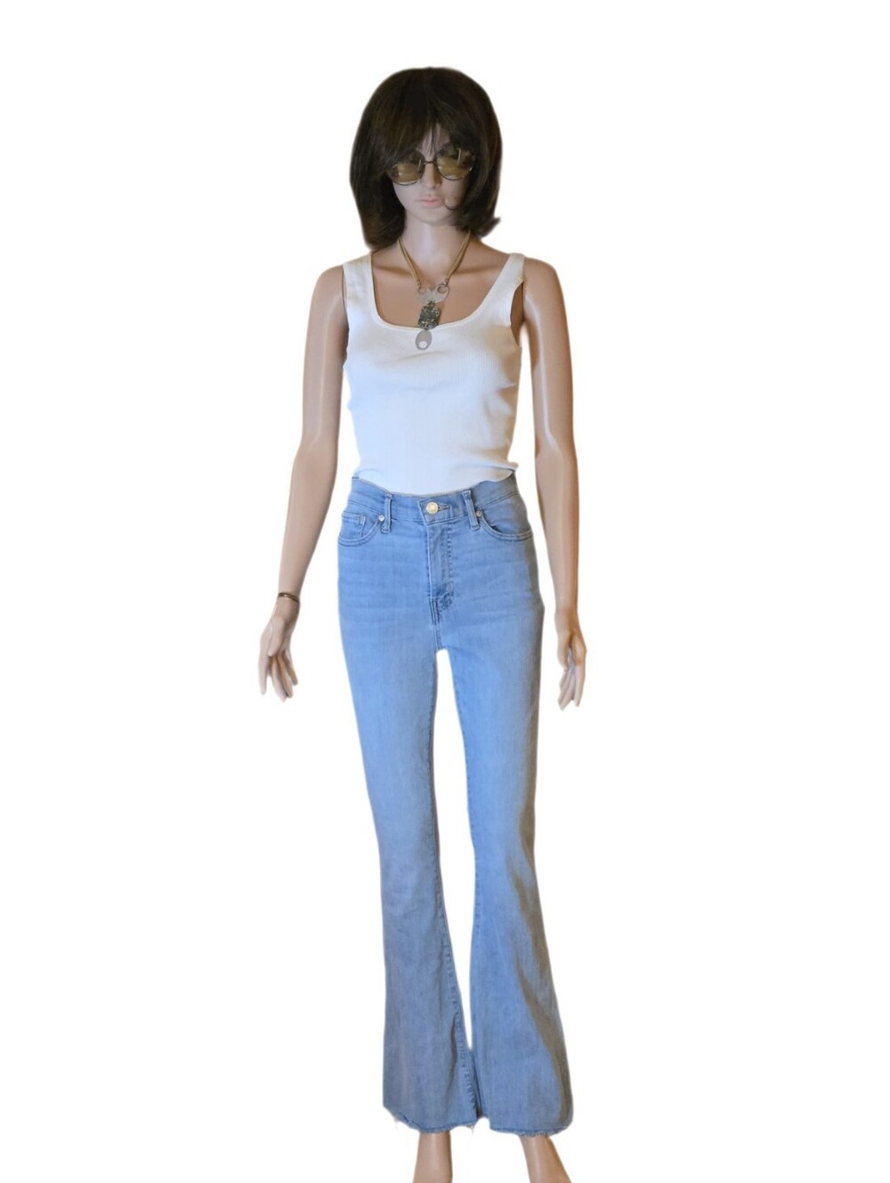 FRAME Le Easy Flare Jeans Wilson Raw After Size 26